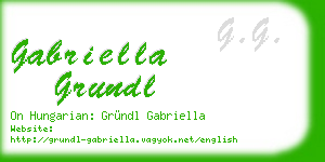 gabriella grundl business card